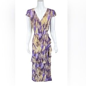 Haute Hippie Women's Tribe Printed Ruffle Dress
Purple Feathers 3Х NWOT